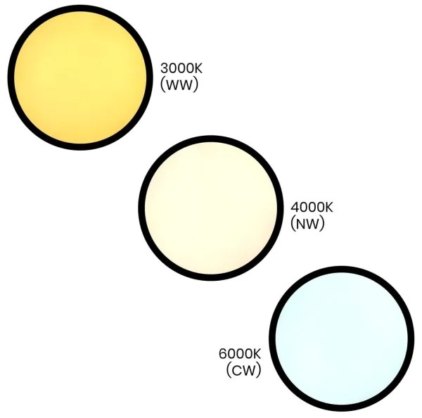 Plafonieră LED MAQ 24W 230V 3000/4000/6500K IP40 negru