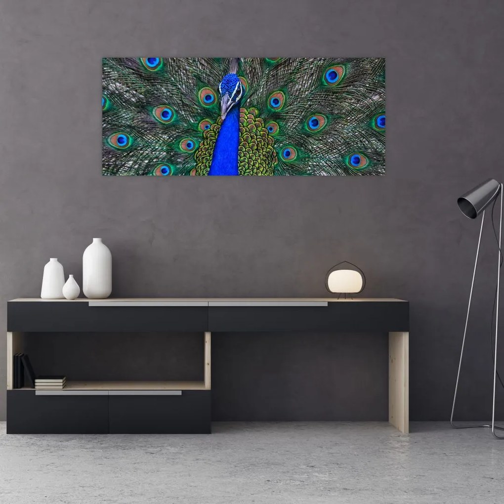 Tablou - Păun (120x50 cm)