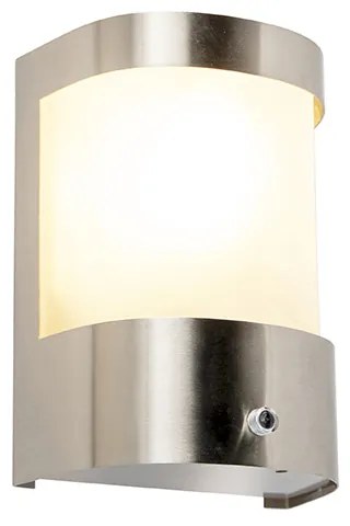 Lampă de perete pentru exterior exterior din oțel inoxidabil lumină-întuneric senzor - Mira