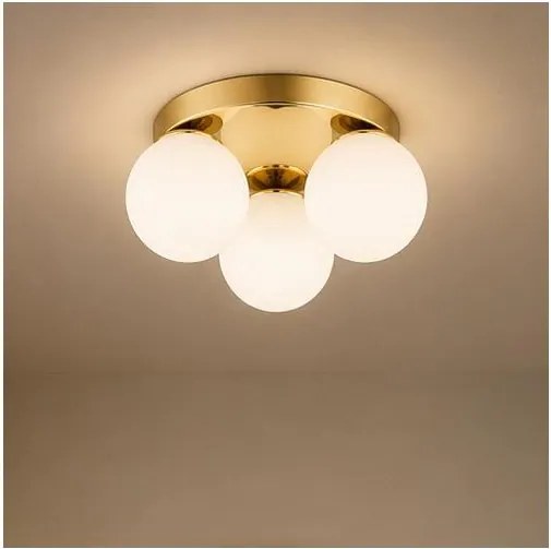 Brilagi - Plafonieră MILO, 3x E27 (max. 60 W), 230 V, Ø 35 cm, aurie