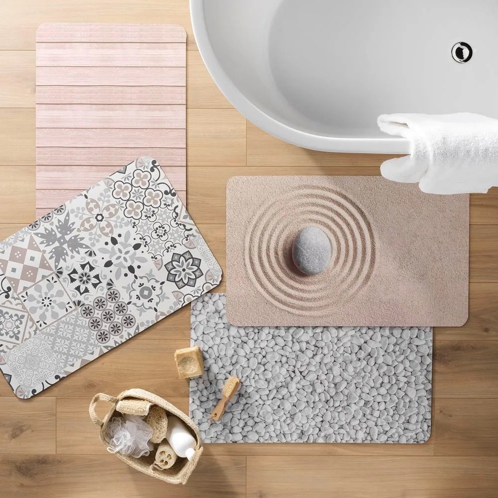 Covoraș de baie maro din cauciuc 50x80 cm Calista – douceur d'intérieur