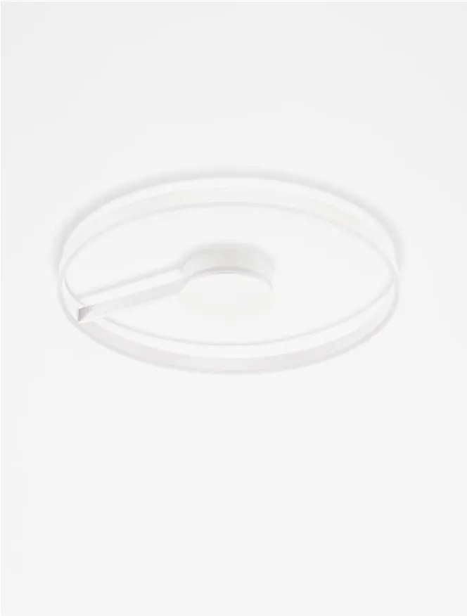 Lustra circulara aluminiu alb LED CCT SIENA 80cm