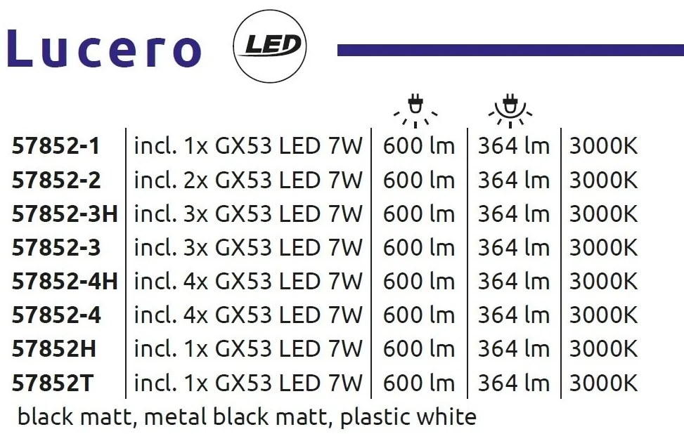 Lustra suspendata cu 4 Spoturi metal negru LUCERO