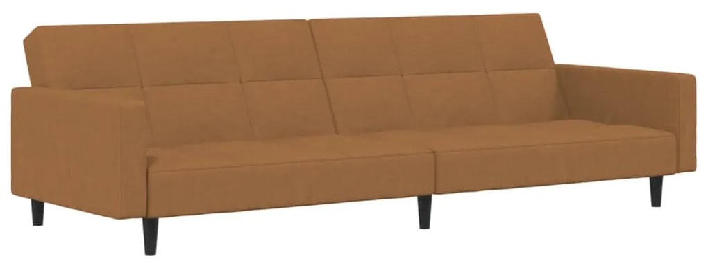 340678 vidaXL Canapea extensibilă cu 2 locuri, gri taupe, microfibră