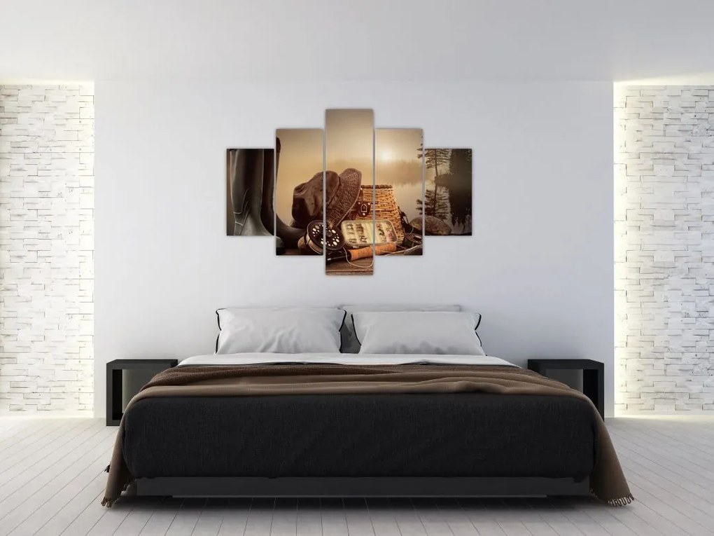 Tablou - Natura moartă, pescuit (150x105 cm)