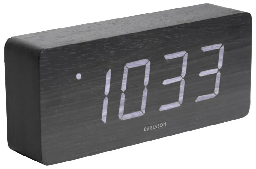 Ceas alarmă cu aspect de lemn, Karlsson Tube, 21 x 9 cm