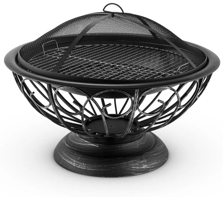 Grill protecție vatră Oțel Tulip castron foc 75cm Ø