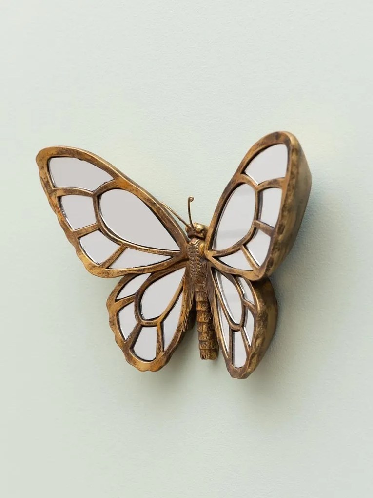 Oglinda decorativa, de perete, din rasina, Butterfly