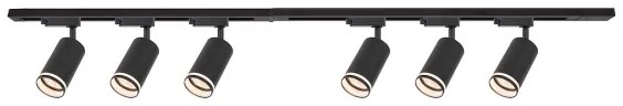 Spot pe șină PIPE 6xGU10/10W/230V, negru