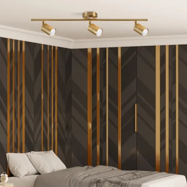 Spot LED RGBW dimmabil GOLDI 3xGU10/6,5W/230V auriu