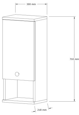 Dulap de baie MIS 71x30 cm alb