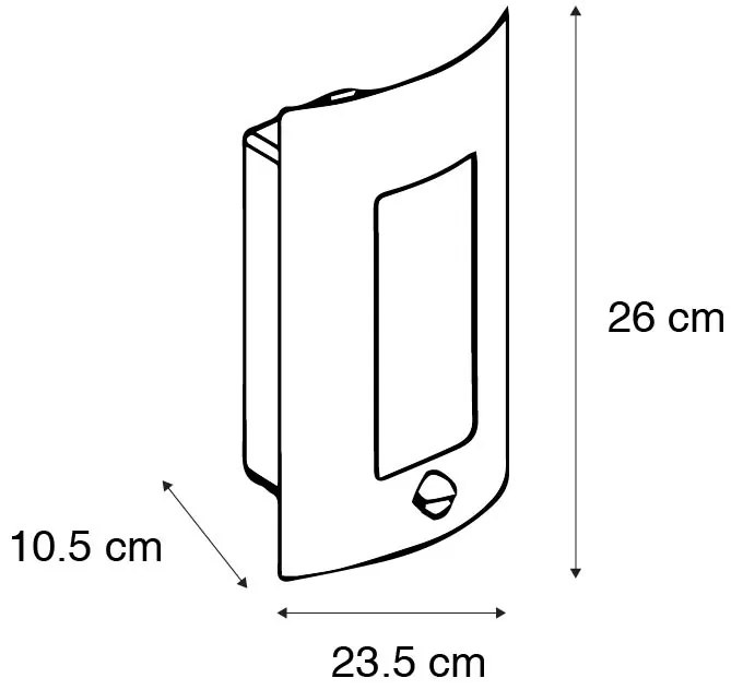 Lampă de perete exterioară modernă maro ruginiu IP44 - Emmerald Classic
