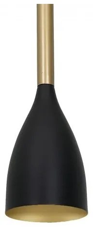 Lustră pe cablu ISTAPPAR 3xE27/60W/230V neagră/aurie