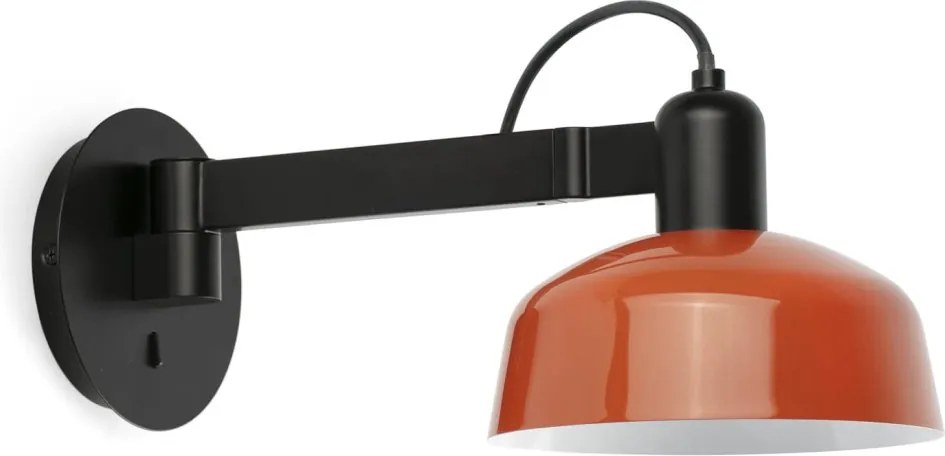 Aplica de perete cu brat directionabil TATAWIN negru, orange