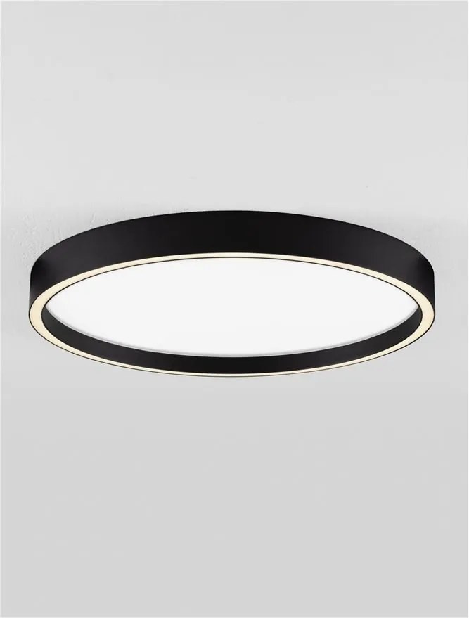Plafoniera LED design slim ISTOS negru D-50cm