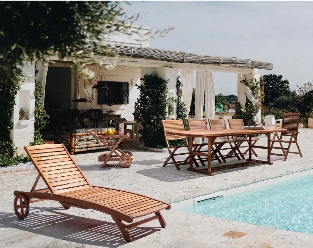 Scaun de grădină în culoare naturală din lemn masiv Noemi – Bizzotto