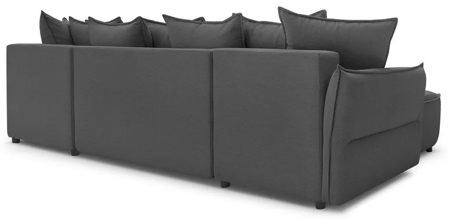 Colțar gri închis extensibil (cu colțar pe partea dreaptă) Leon – Bobochic Paris