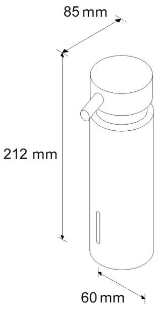 Dozator de sapun lichid cu suport, 300 ml, cromat