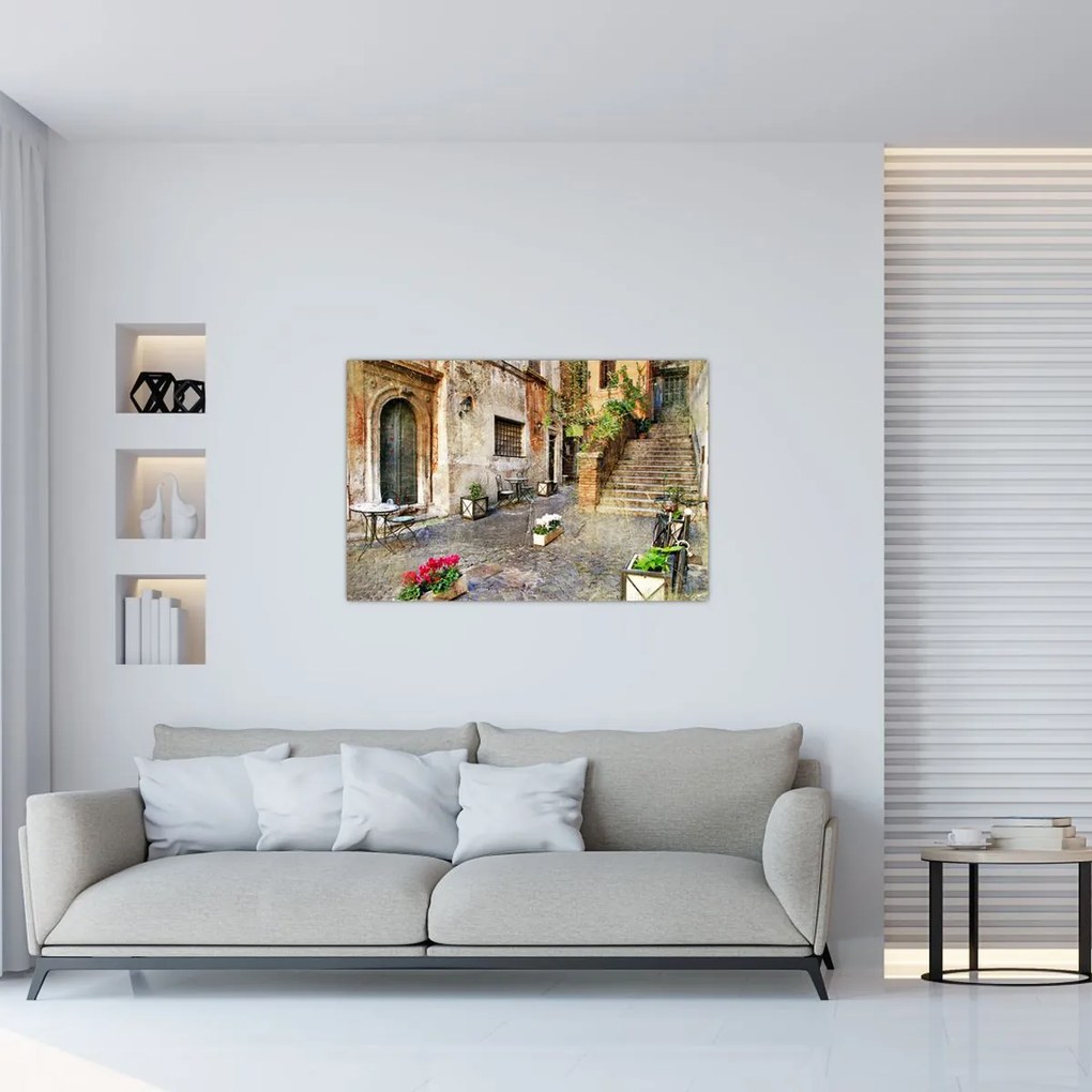 Tablou - Străzile vechi din Roma (90x60 cm)