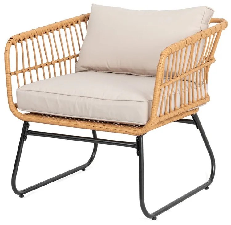 Set mobilier de grădină din ratan artificial Bonami Essentials Vistdal, bej