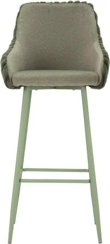 Scaune de bar verzi cu cotiere 2 buc. tapițate (înălțime șezut 78 cm) Alaska – Mauro Ferretti