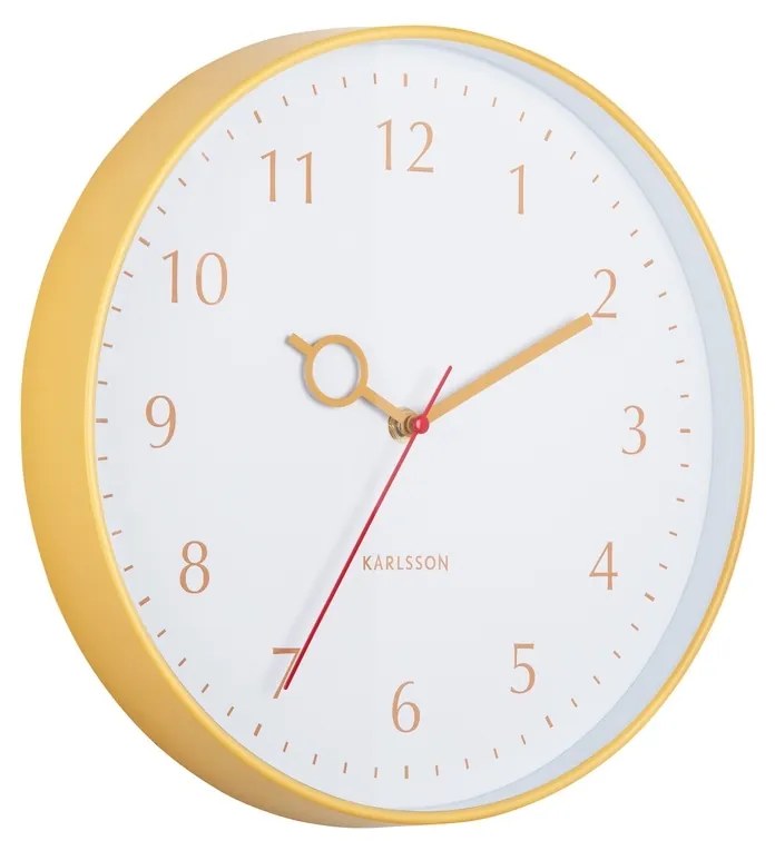 Karlsson 5992YE ceas de perete design galben,diametru 30 cm