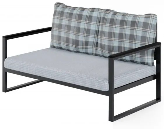Canapea cu 2 Locuri Grădină, Metal / Acril / Poliuretan, MTLBHC120004, Multicolor