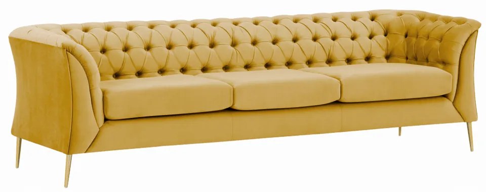 Canapea cu 3-locuri de lux, auriu, la comandă, NIKOL 3 ML