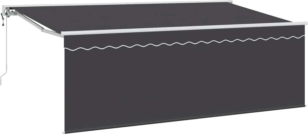 vidaXL Cortina Retractabilă Antracit 400 x 200 cm