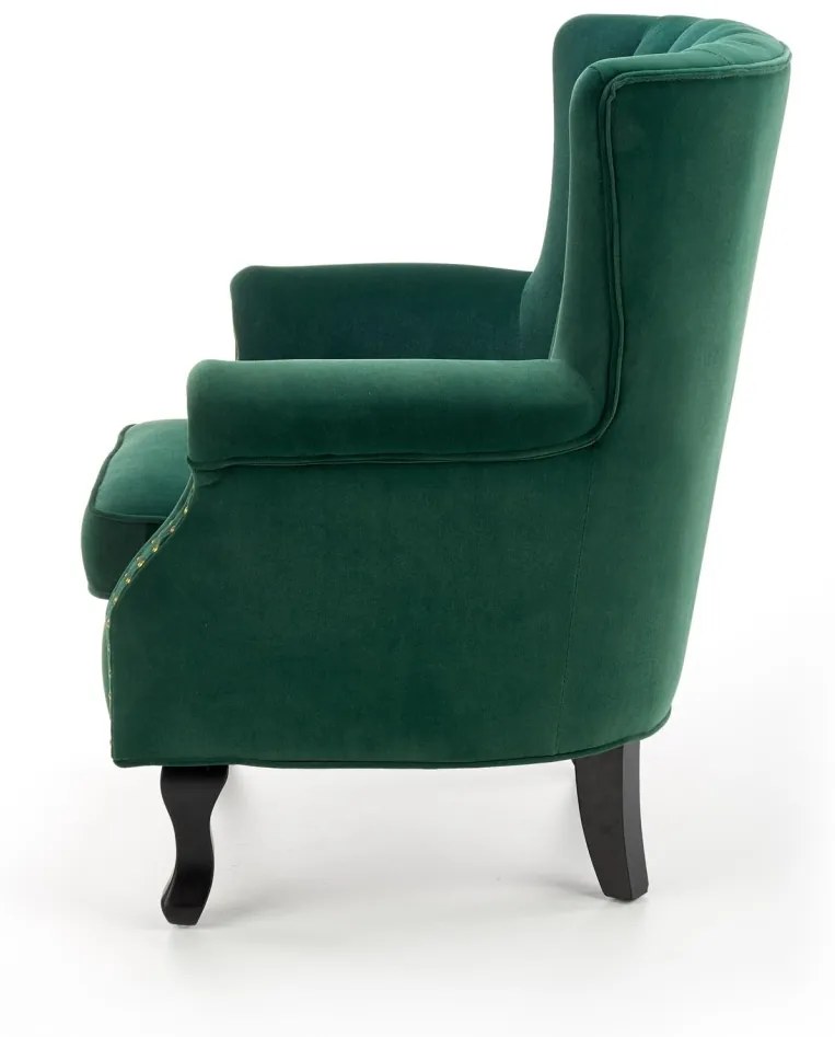 Fotoliu Titan velvet verde – H87 cm