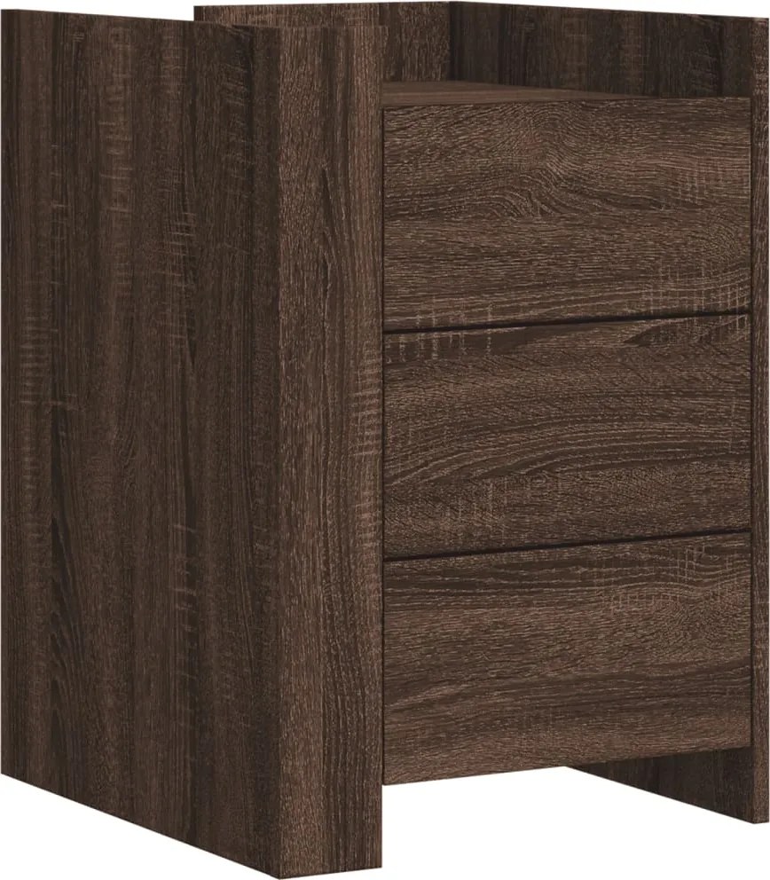 vidaXL Noptieră, stejar maro, 45x50x65 cm, lemn compozit