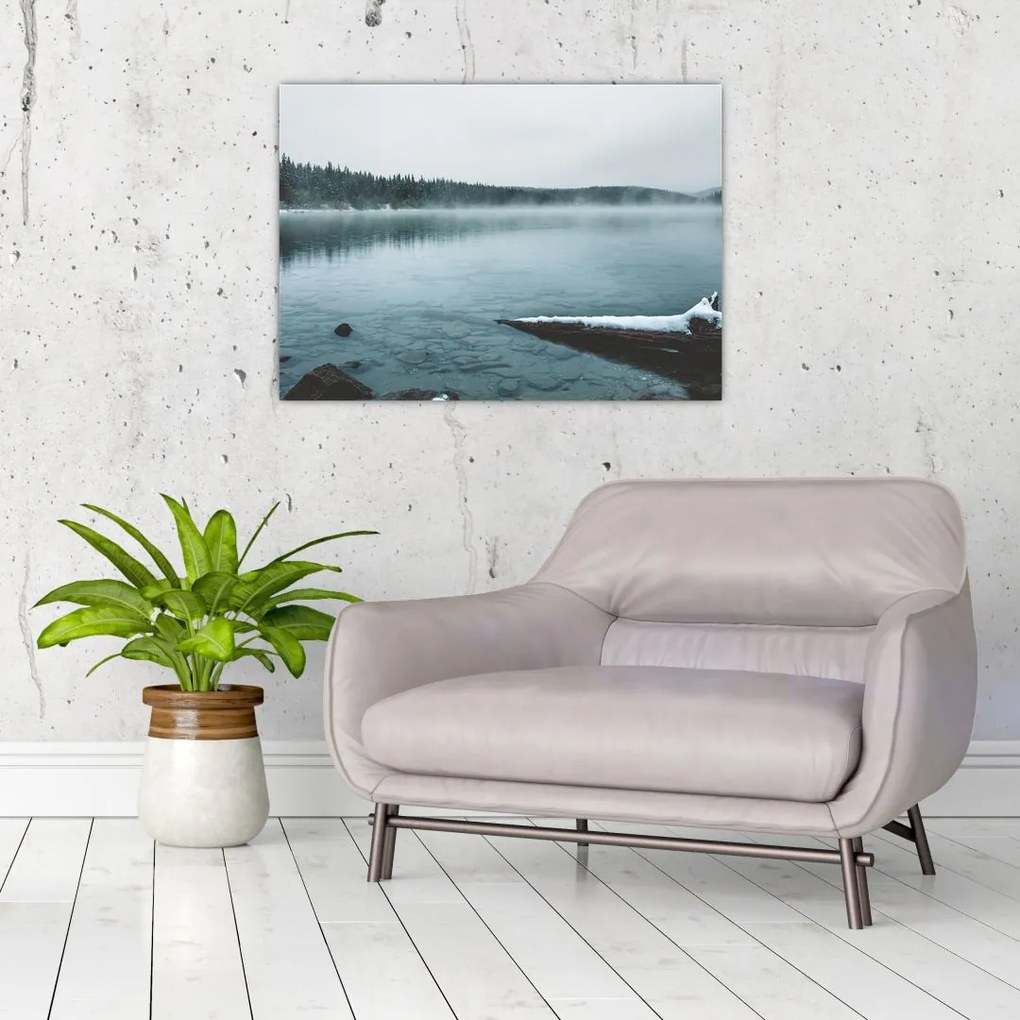 Tablou - lacul nordic înghețat (70x50 cm)