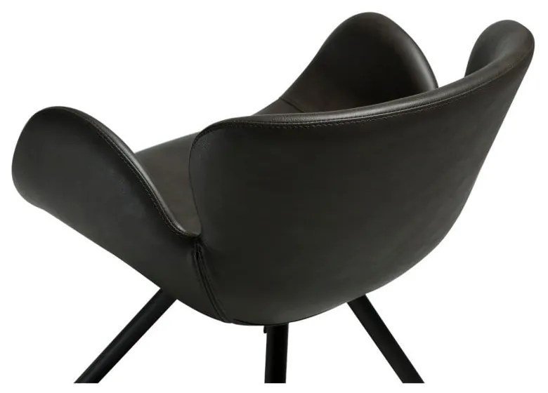 Scaun de sufragerie gri cu cotiere tapițat Gaia – DAN-FORM Denmark