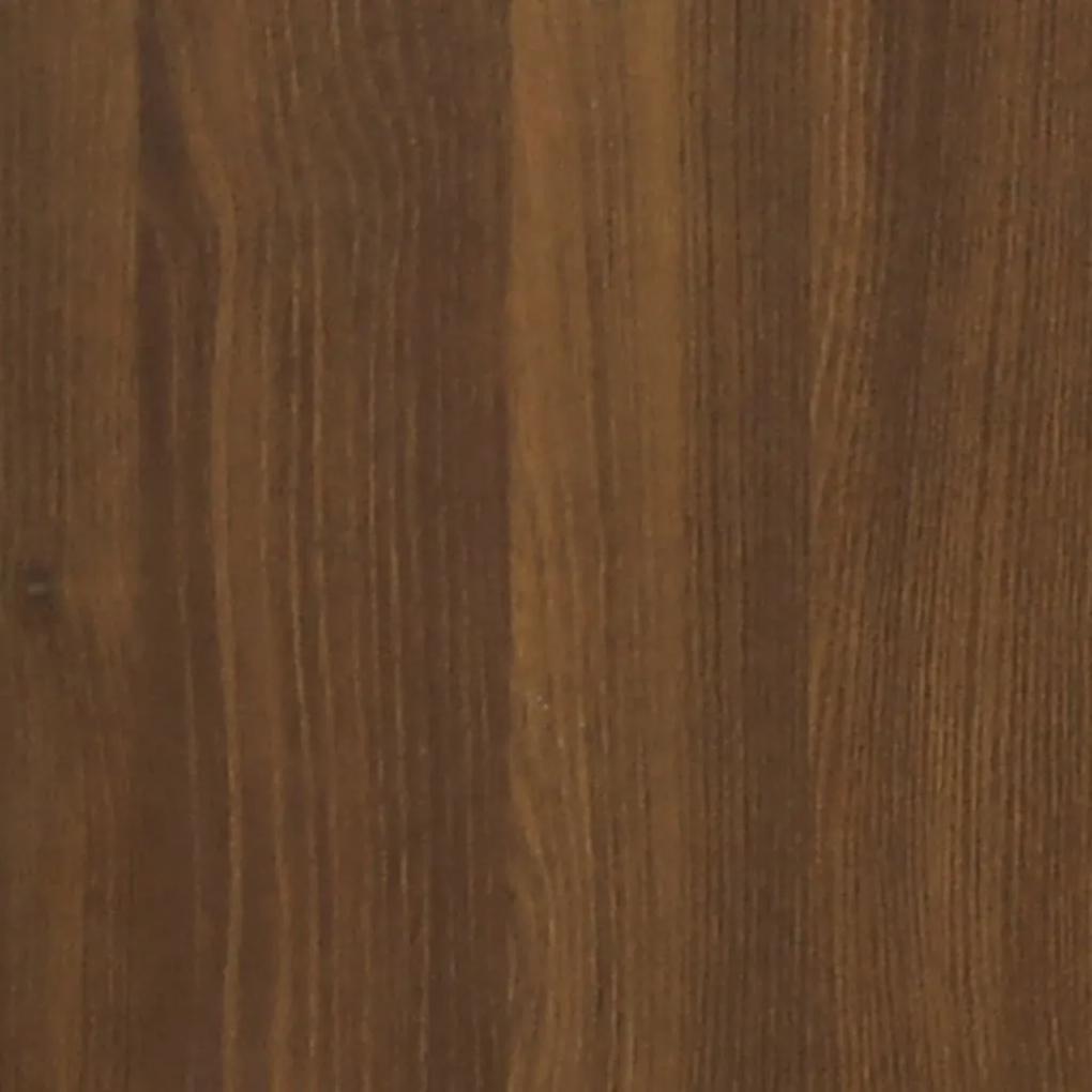 Noptiere, 2 buc., stejar maro, 40x30x30 cm, lemn prelucrat 2, Stejar brun