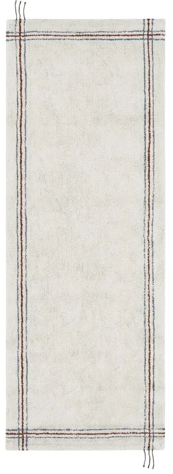 Covor tip traversă crem lavabil/țesut manual din bumbac 80x230 cm Cuisine Natural – Lorena Canals