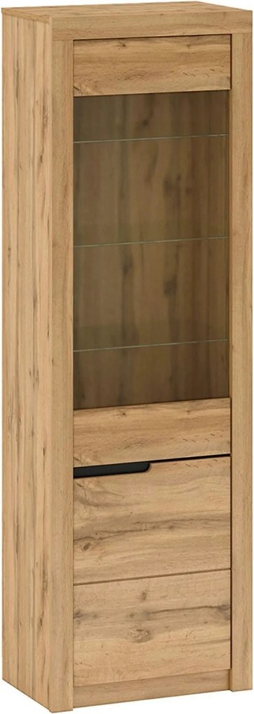 Vitrina TORONTA A1, stejar wotan, DTD laminat, dechidere dreapta, 63x4