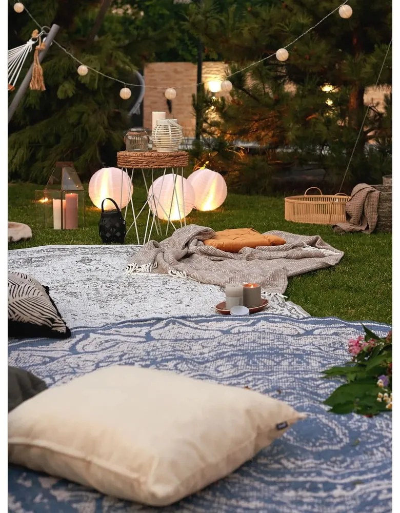 Covor adecvat pentru exterior NORTHRUGS Siruma, ø 200 cm, gri-crem