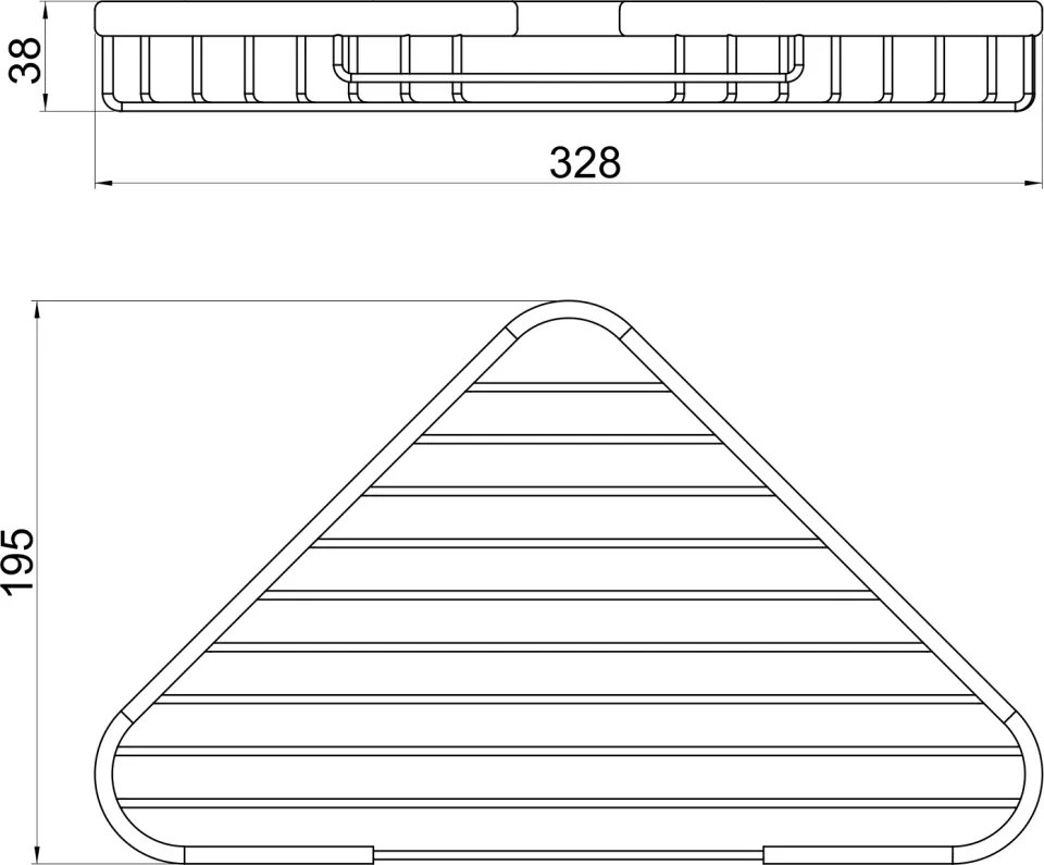 METALIA WIRE Etajeră de colţ mare crom 6035,0