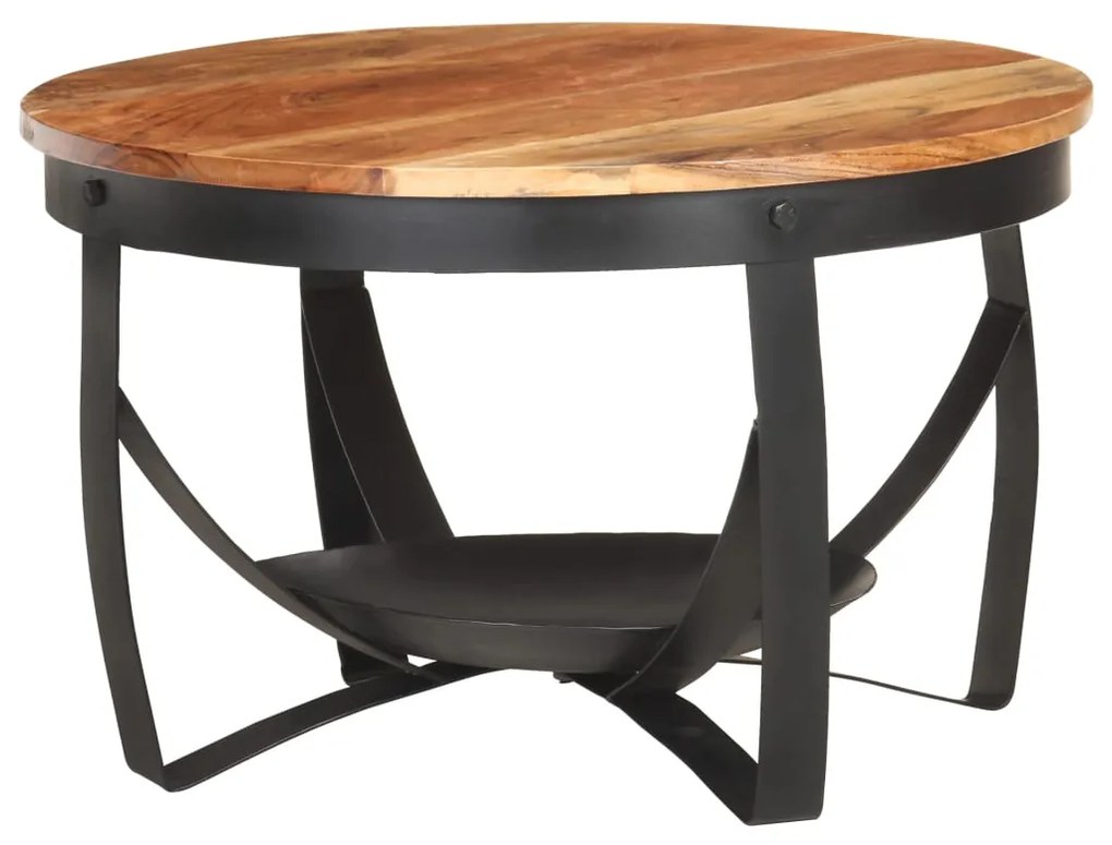 vidaXL Măsuță de cafea, Ø68 x 43 cm, lemn masiv de acacia
