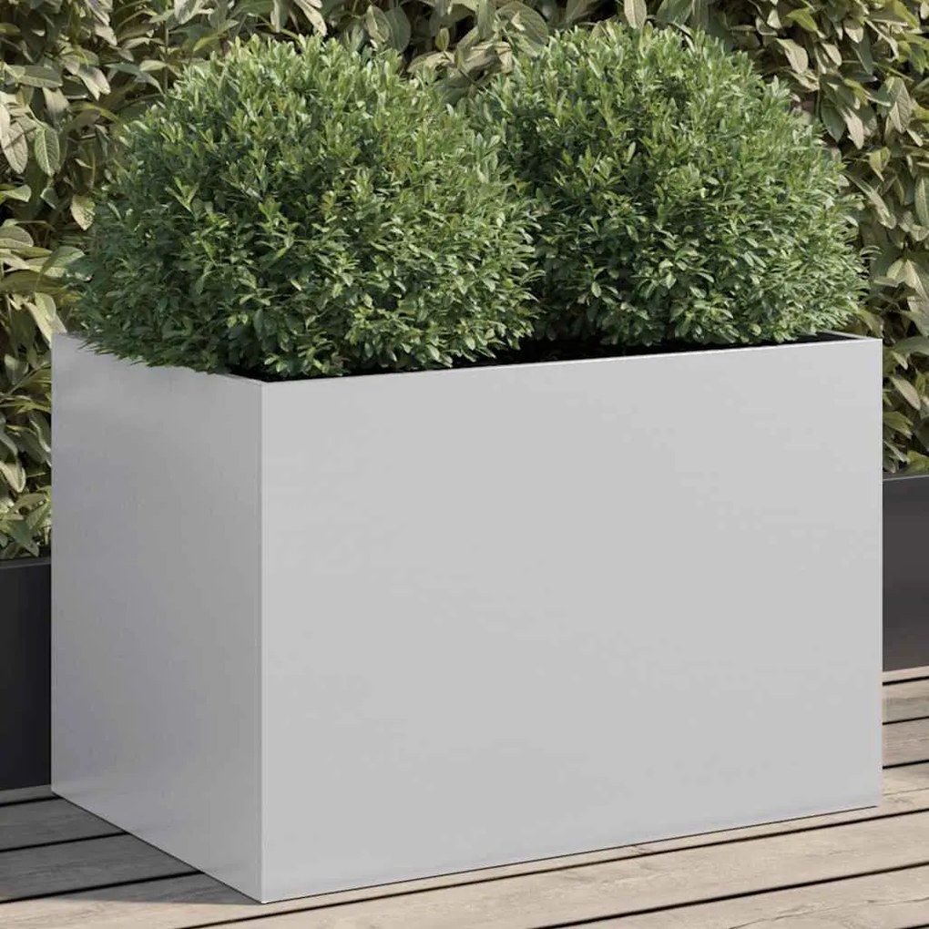 vidaXL Jardinieră, argintiu, 62x40x39 cm, oțel galvanizat
