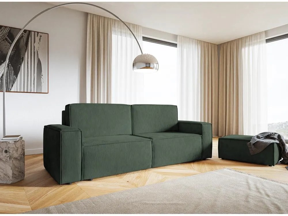 Canapea trei locuri Copenhagen (pădure verde + negru). 1098883