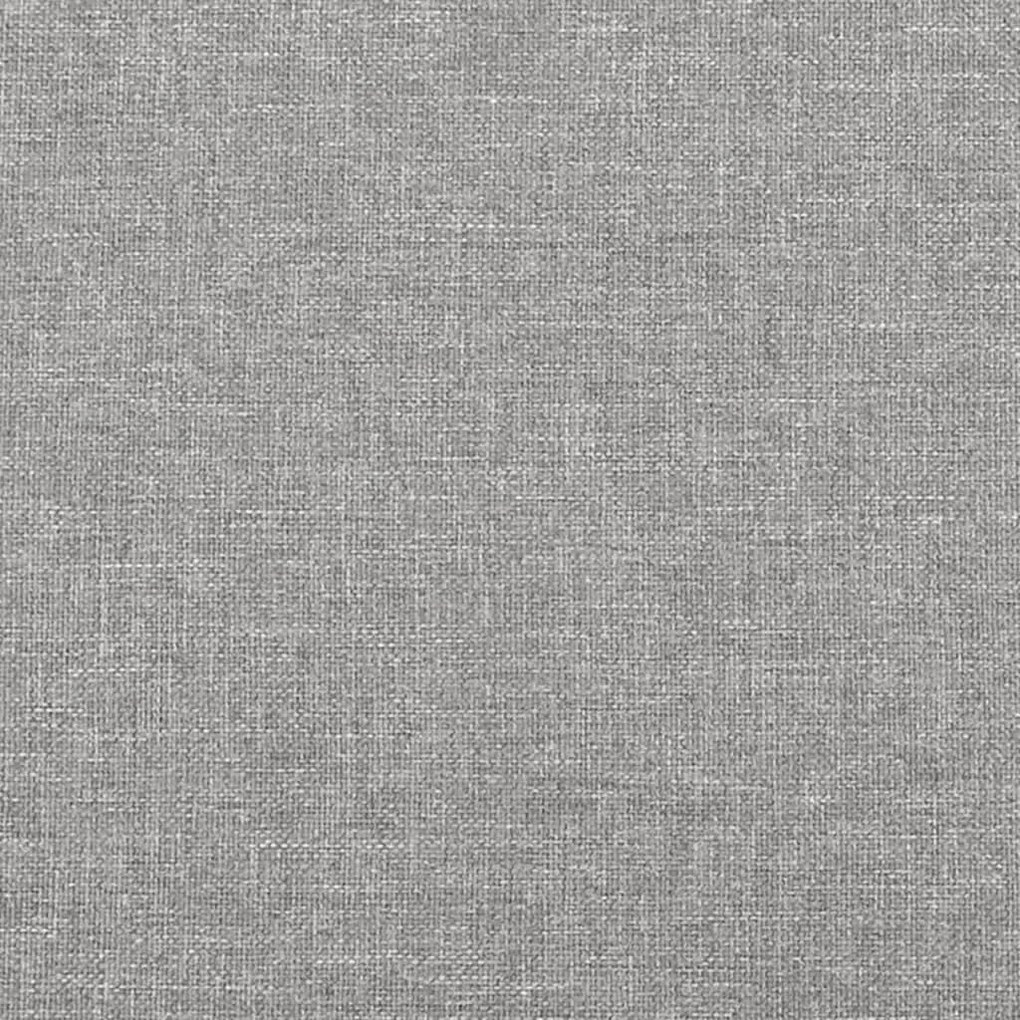 Cadru de pat cu tablie, gri deschis, 180x200 cm, textil Gri deschis, 180 x 200 cm