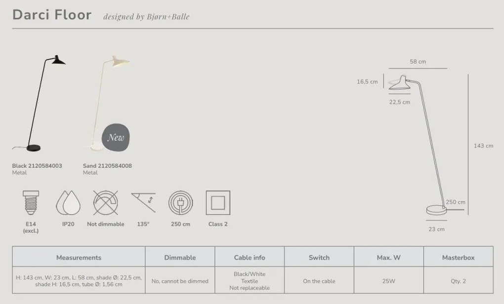 Lampa de podea design industrial nordic Darci