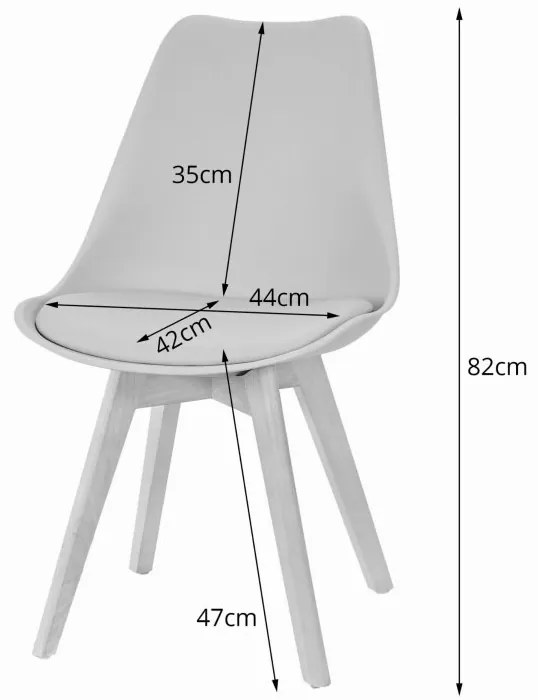 Set de sufragerie gri 1 + 2, masa BERGEN 100 + scaune BALI MARK