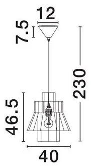 Lustra/Pendul design decorativ, MANDE D 40cm