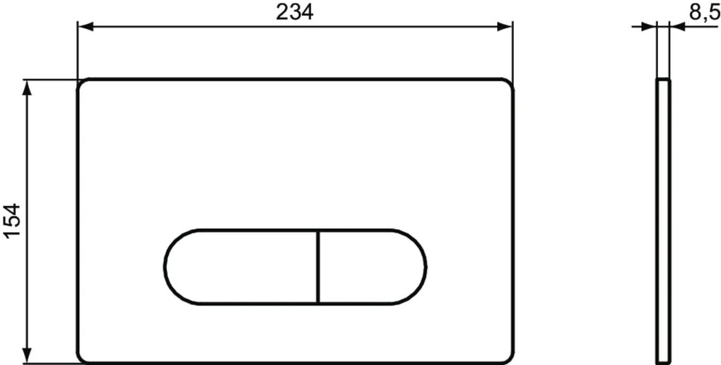 Clapeta actionare rezervor wc negru mat Ideal Standard Prosys Oleas M1 Negru mat