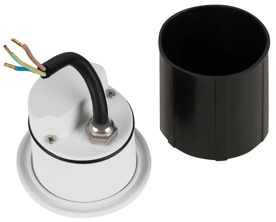 Spot LED incastrabil scari / perete exterior IP54 Lock alb