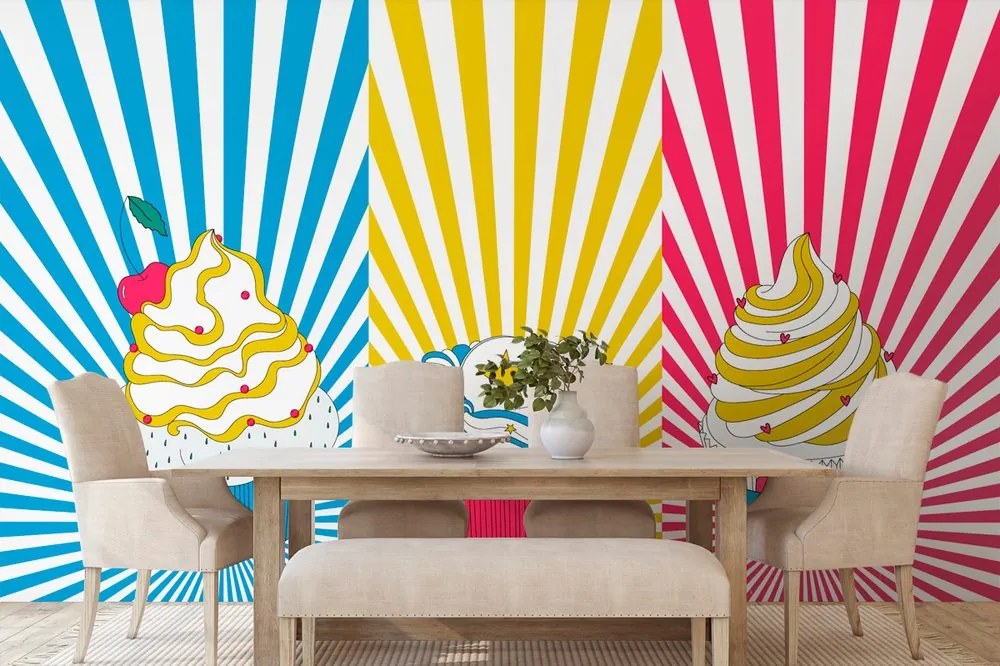 Tapet autoadeziv cupcakes pop art
