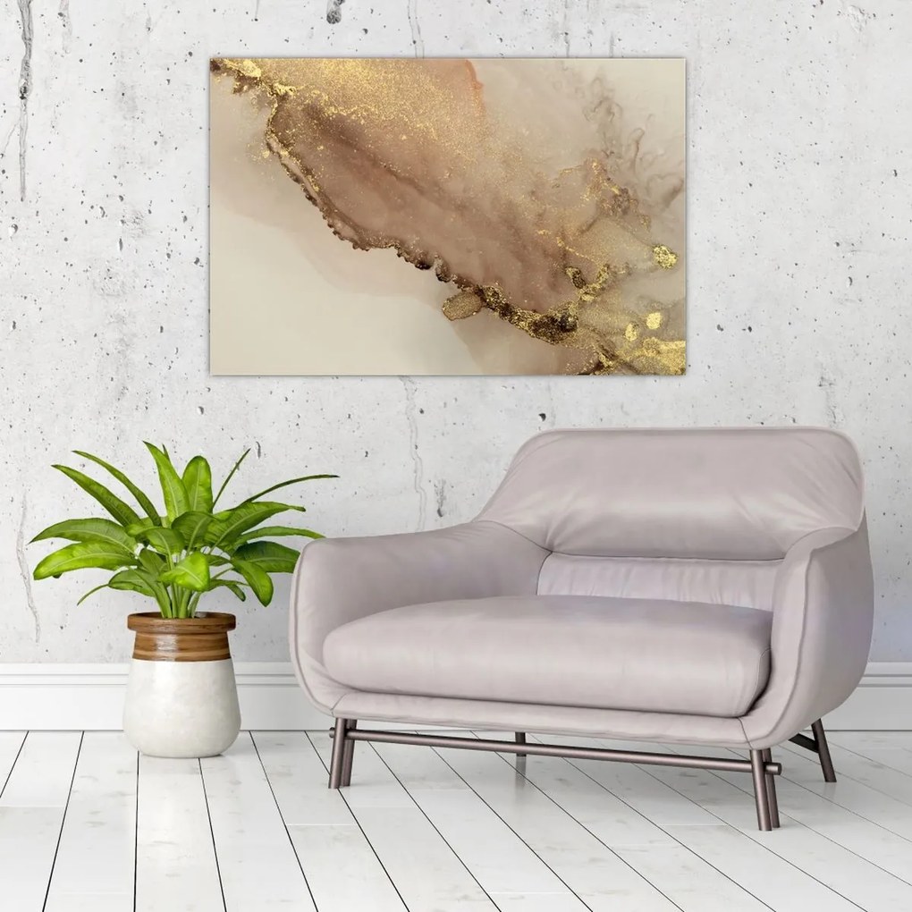 Tablou - Sclipici auriu (90x60 cm)