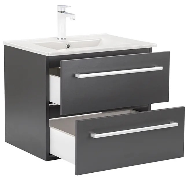 Dulap inferior Vario Clam 60 cu lavoar antracit-antracit